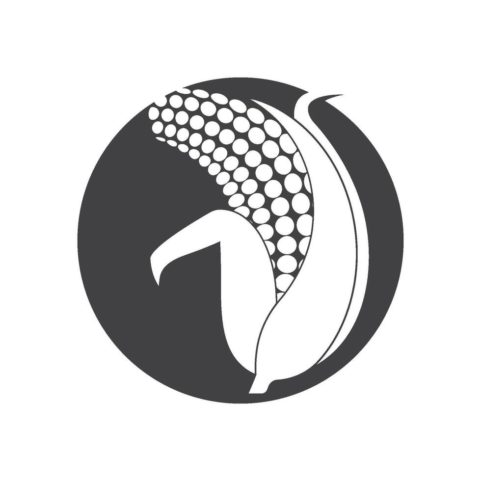 Corn logo icon illustration flat vector