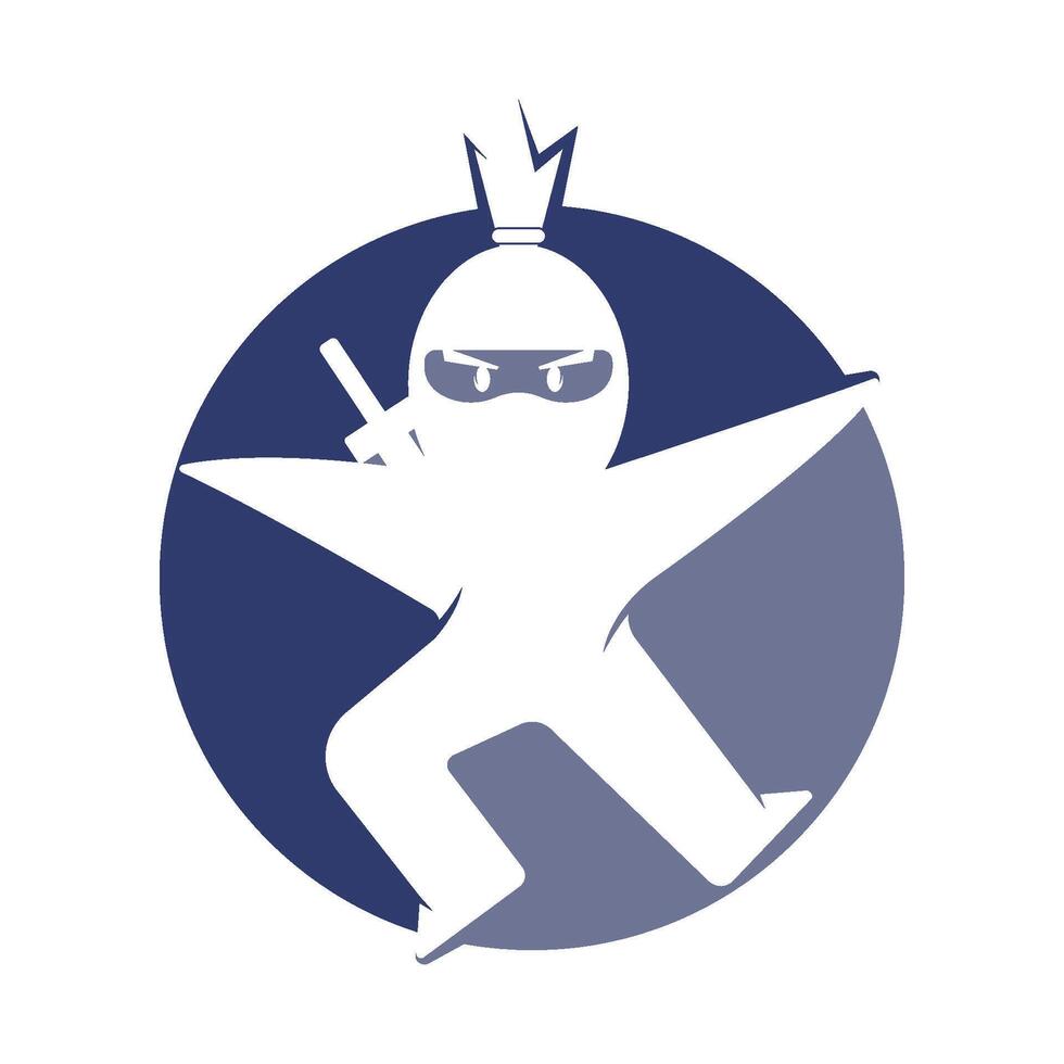 Ninja illustration icon design vector