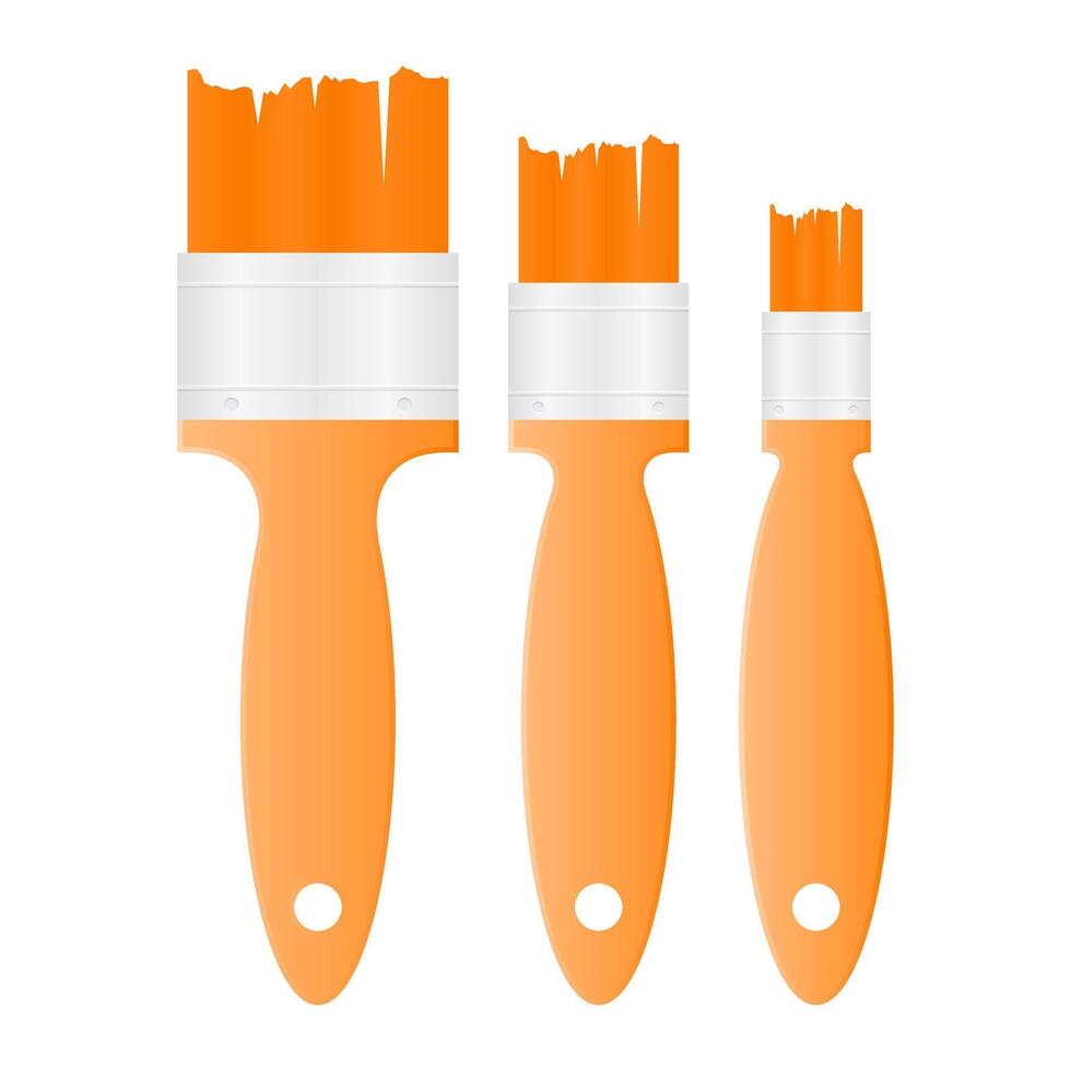 Paint Brush on White Background. Art Material. Simple Paint Brush Icon. vector