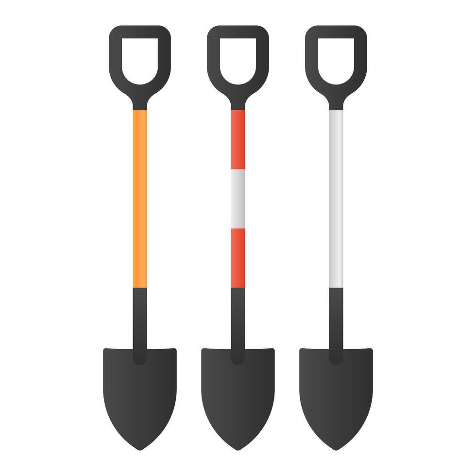 Garden Shovel Digging Tool. Simple Garden Shovel on White Background. Shovel Icon. vector