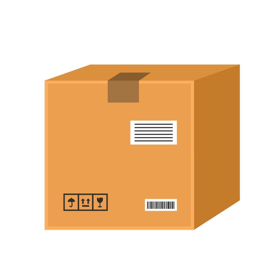 Corrugated cardboard illustration. Cardboard boxes. Paperboard. Wrapping. Package. vector
