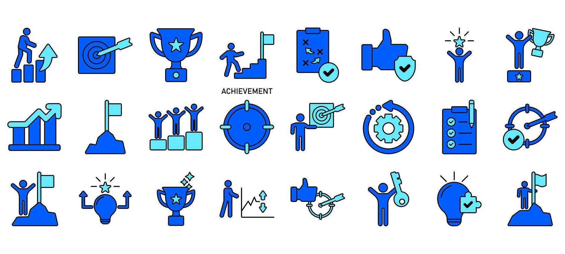 Set of Success Icons. vector