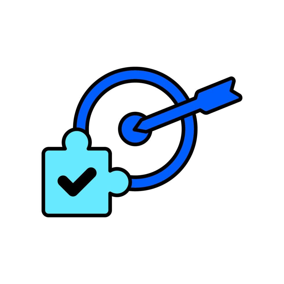 Icon a solution, isolated against a clean background vector