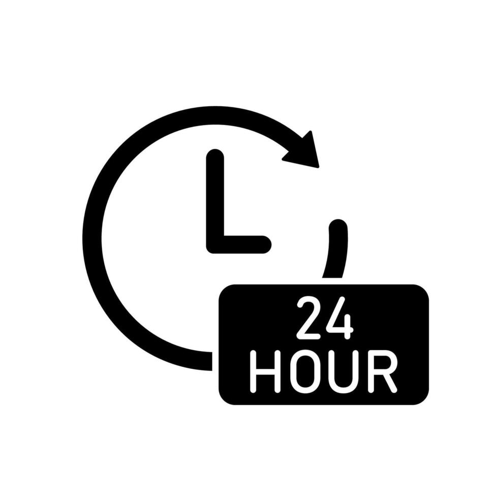 Icon a 24 hour vector