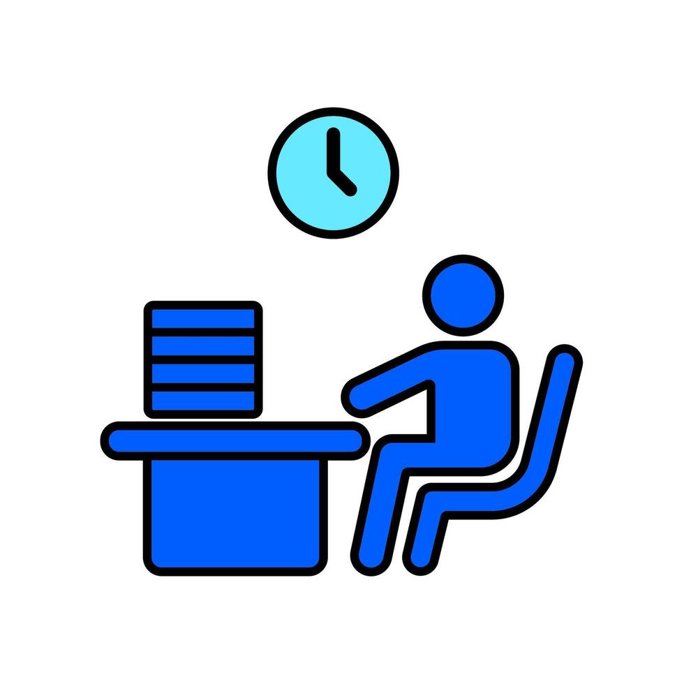 Icon a employee, isolated against a clean background. vector