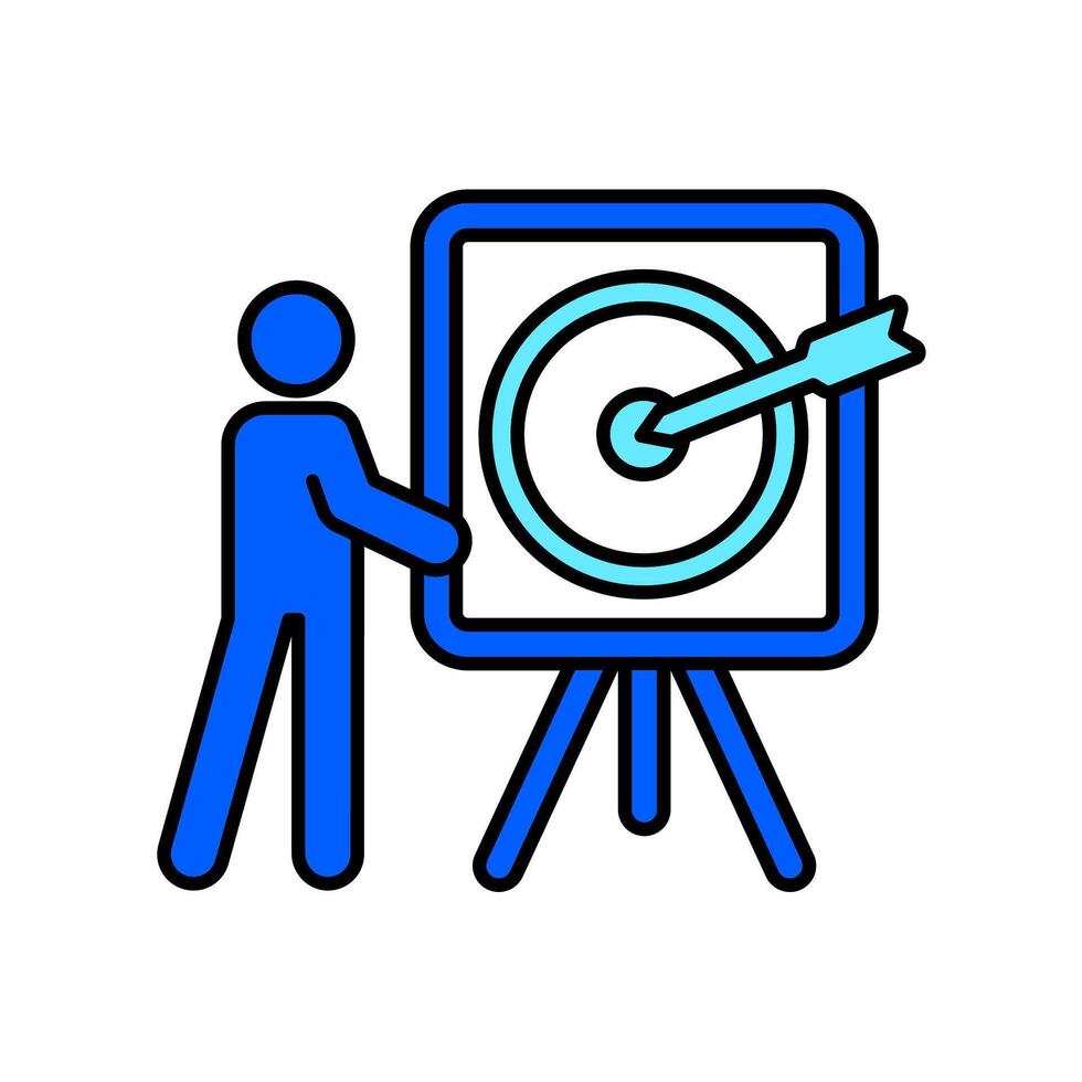 Icon a objective, isolated against a clean background. vector