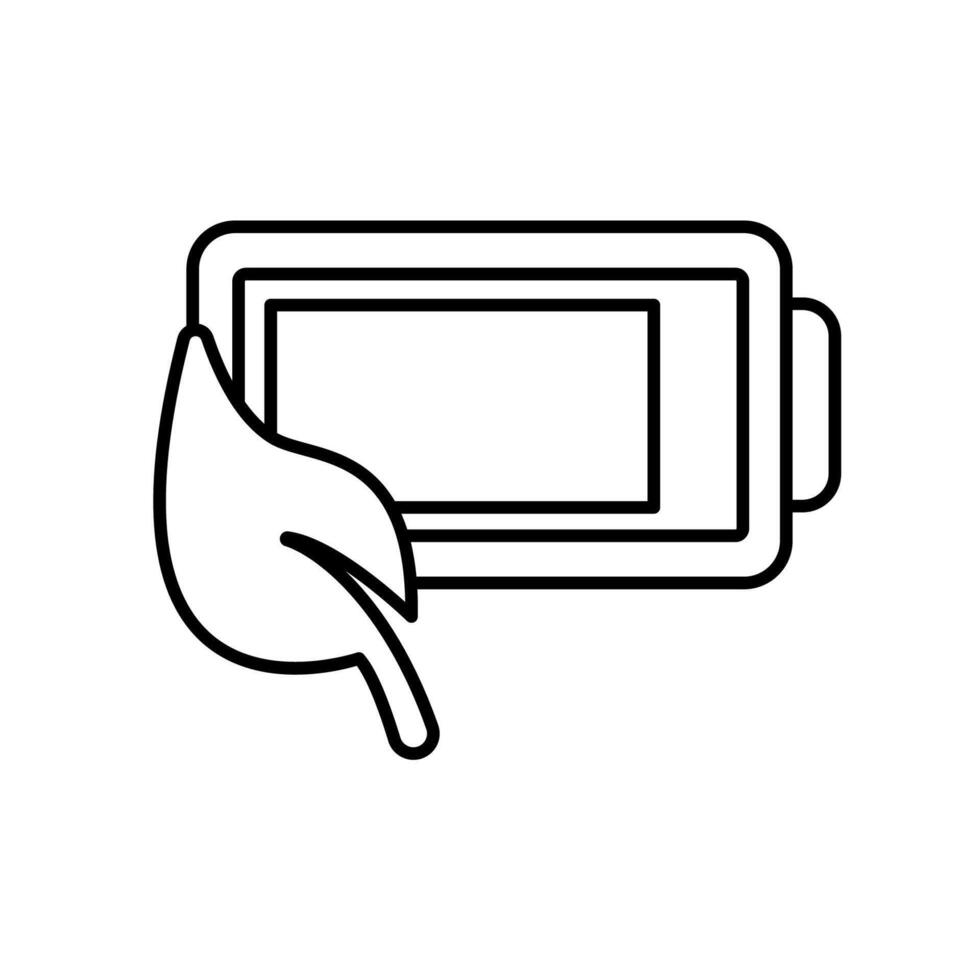 Icon a battery, isolated against a clean background. vector