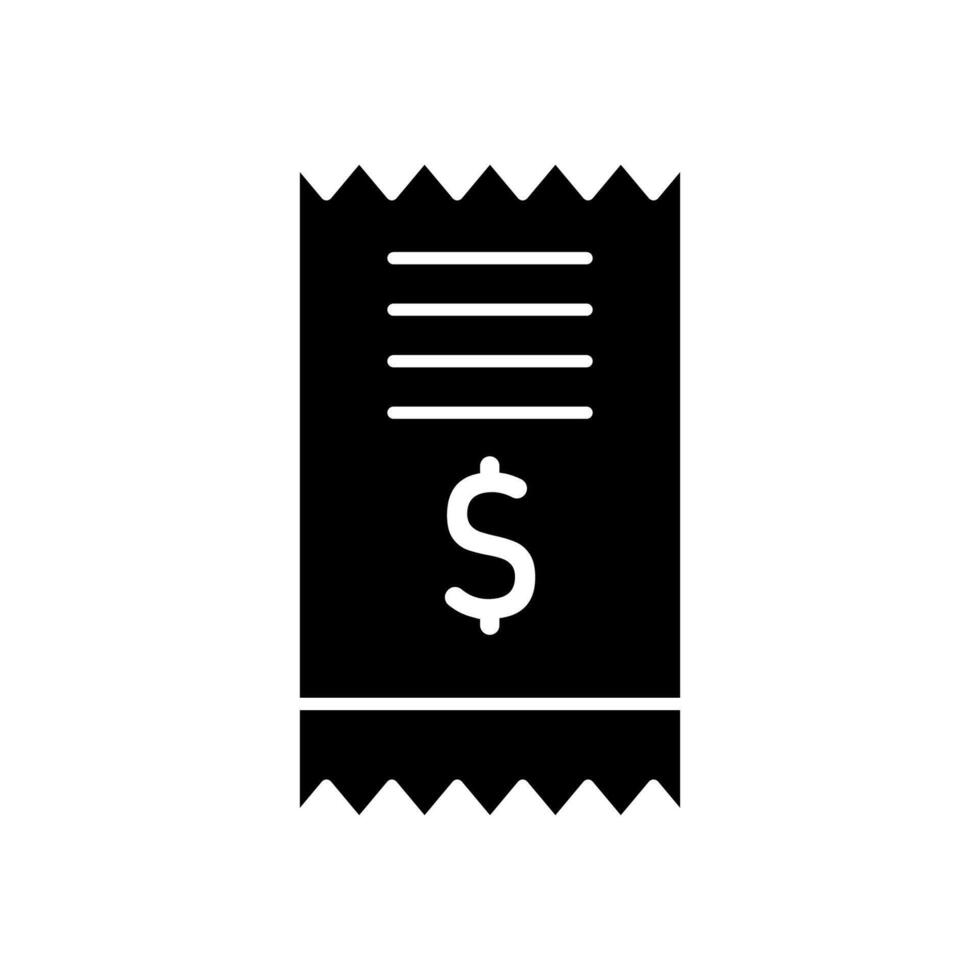 Icon a receipt, isolated against a clean background vector