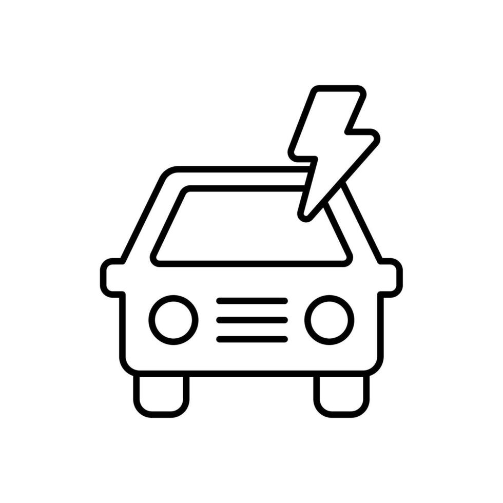 Icon a electric car, isolated against a clean background. vector