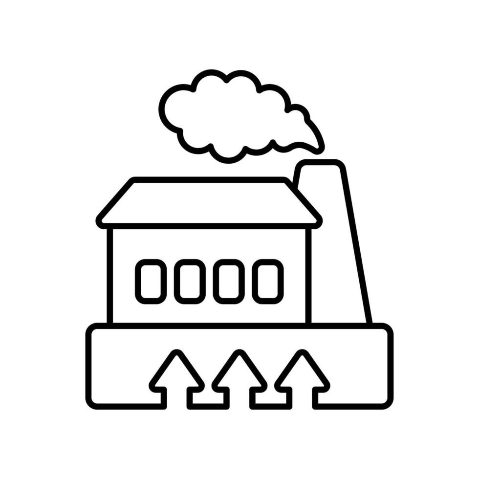 Icon a geothermal, isolated against a clean background. vector