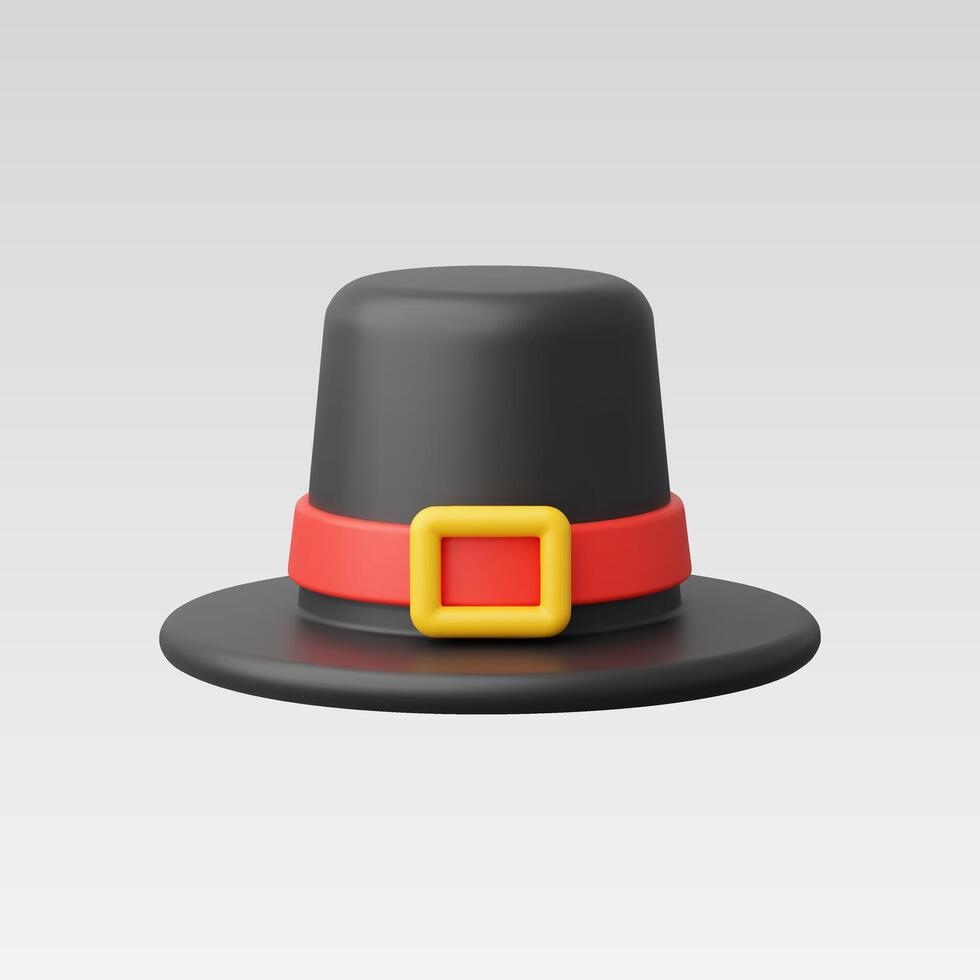 A playful pilgrim hat symbolizing Thanksgiving festivities. vector