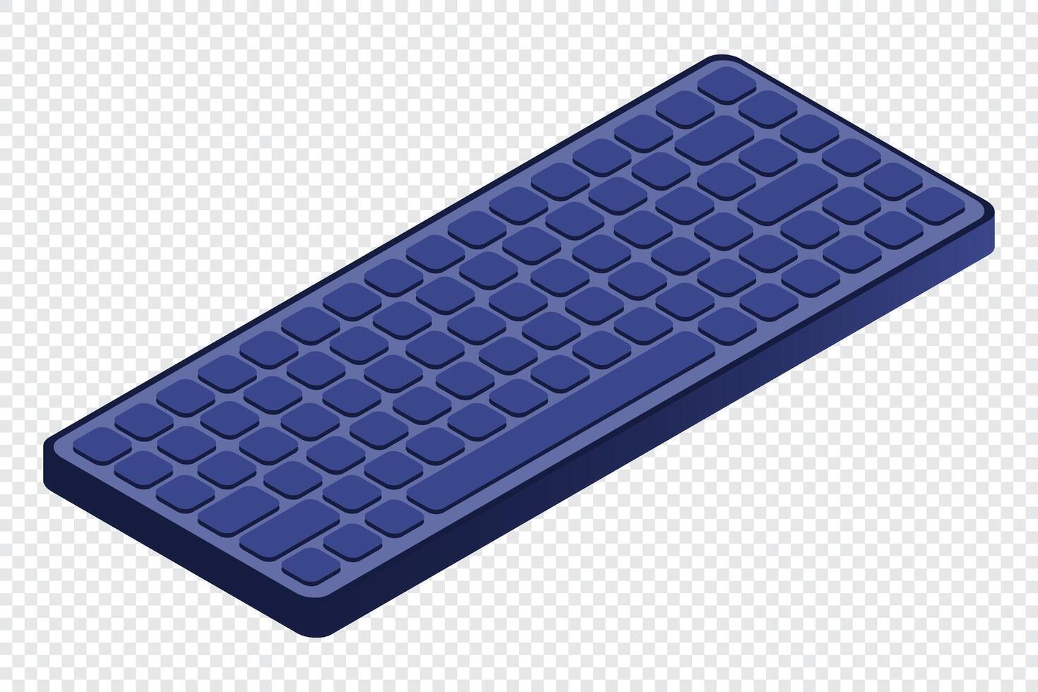 Isometric generic computer keyboard. Keyboard icon. Isometric technology. isometric illustration. vector