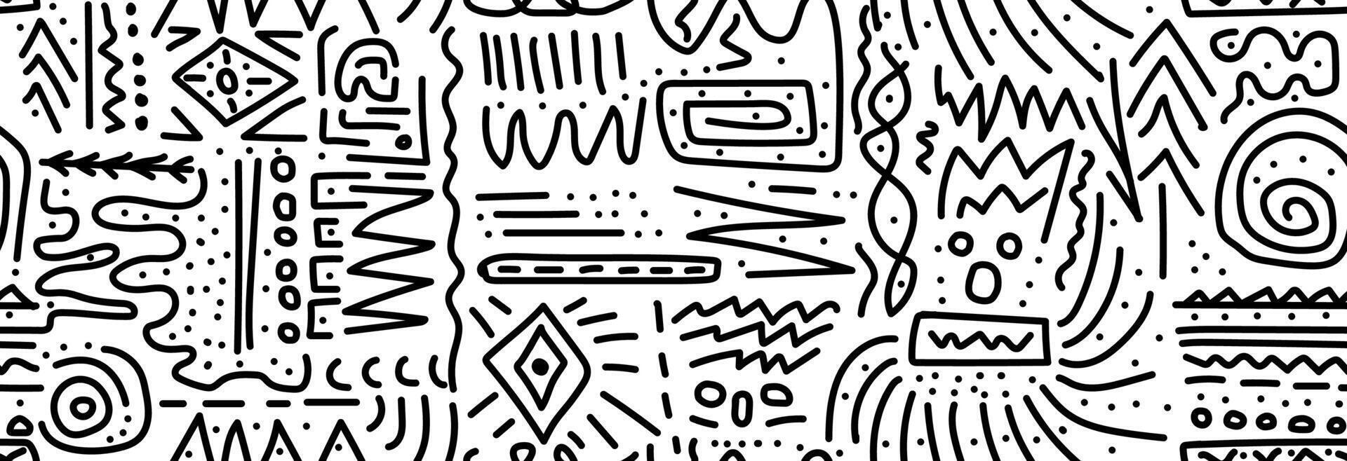 Geometric Hawaiian seamless pattern. vector