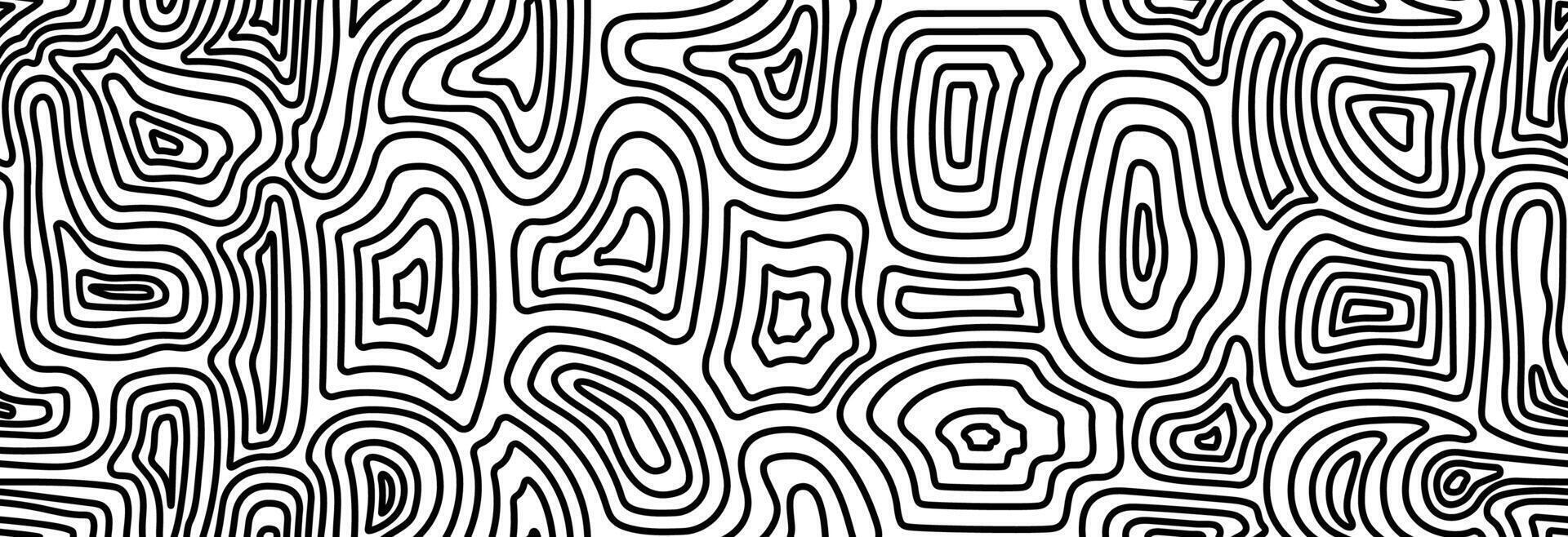 Seamless Topographic Lines. vector
