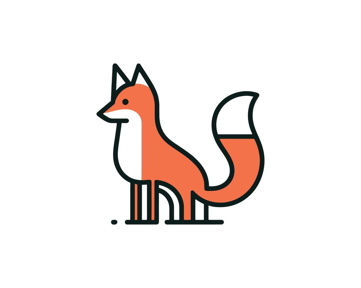 Stylish Fox Symbol for Logo vector