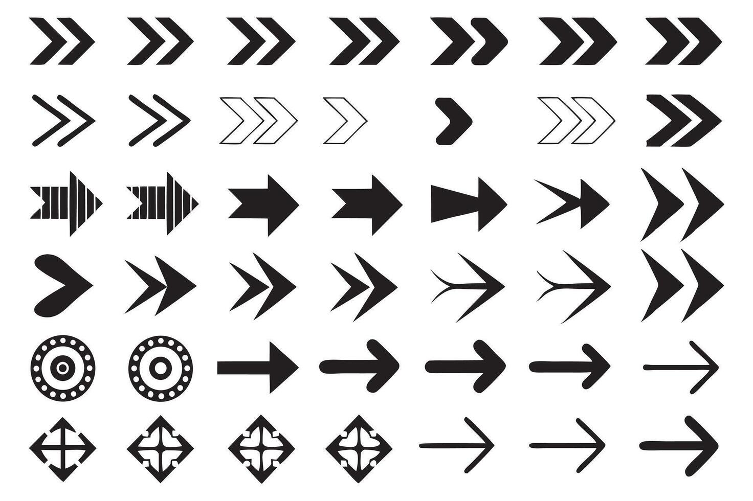 Mobile UX Navigation Arrows Set vector