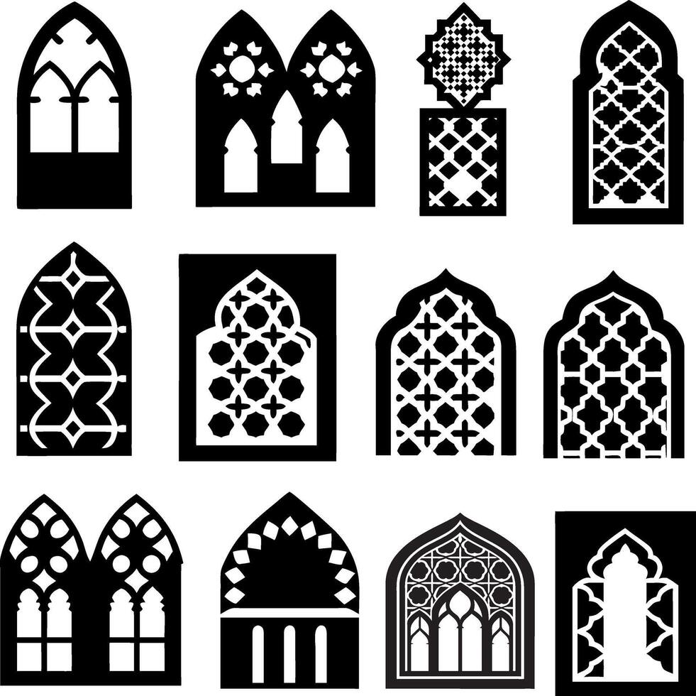 Islamic Arch Collection vector