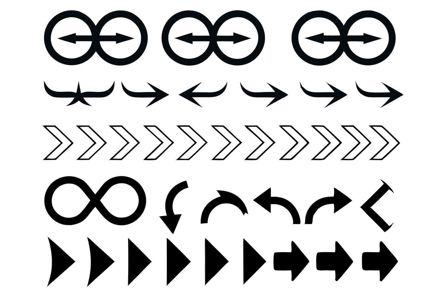 Outline Arrows for UI Navigation vector