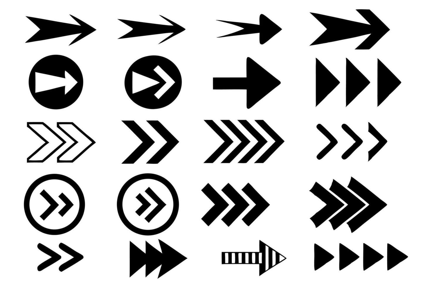 Simple Direction Icons - Arrow Collection vector
