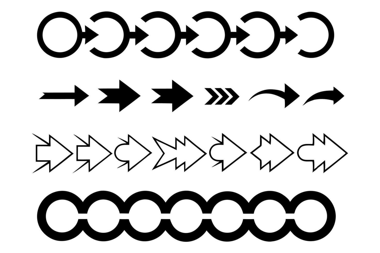 Minimal UI Arrows for Mobile Apps vector