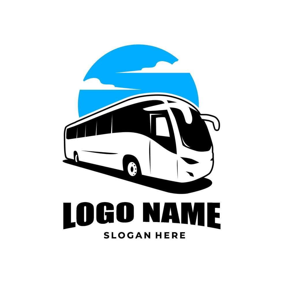 travel bus logo abstract design vector