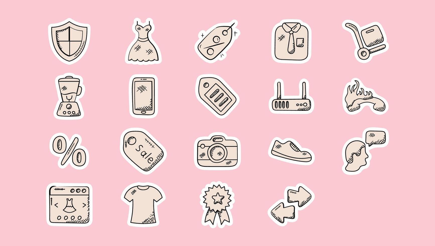 E-commerce and Retail Icons Set vector