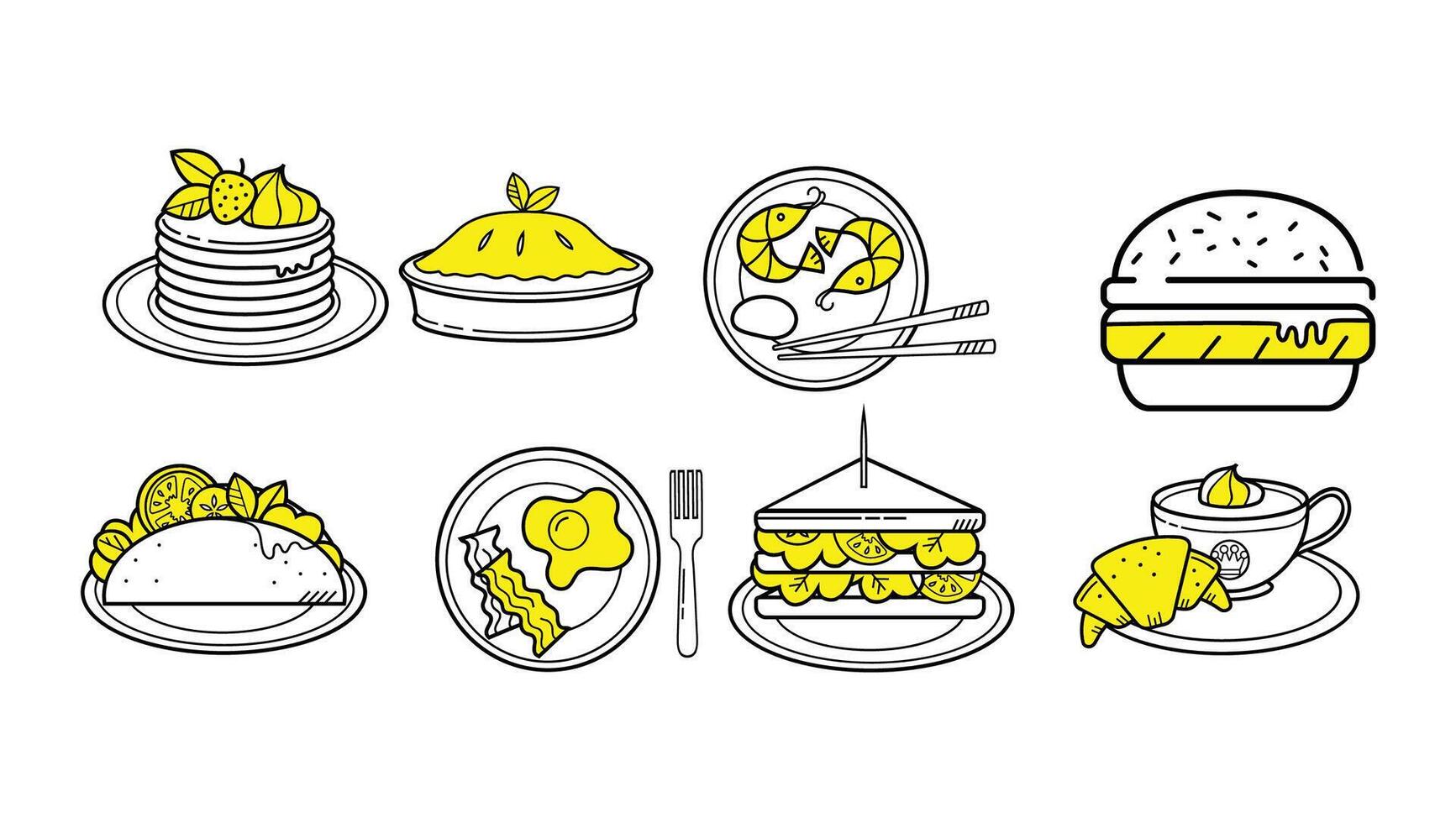 Delicious Foods and Dishes You Should Try at Least Once vector