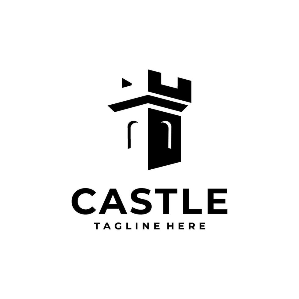 castle kingdom logo design abstract vector