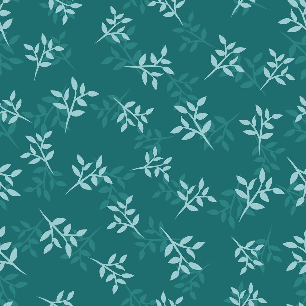 nature green seamless pattern with abstract leaves vector
