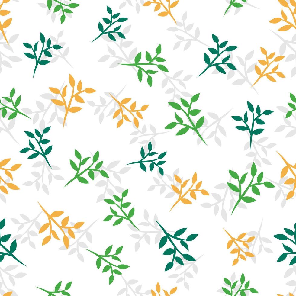 seamless pattern with abstract leaves modern design vector
