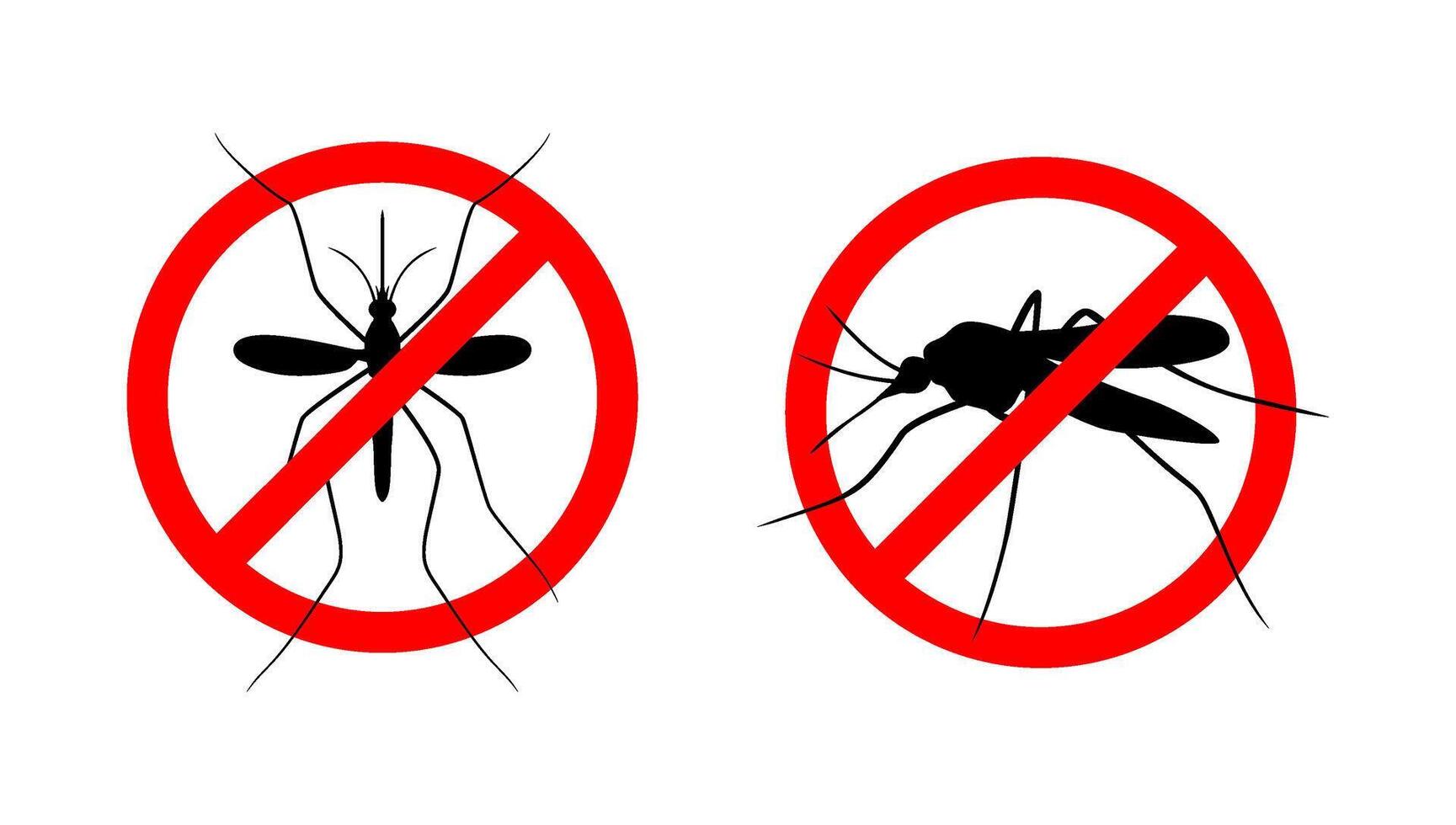 mosquito warning sign icon illustration vector