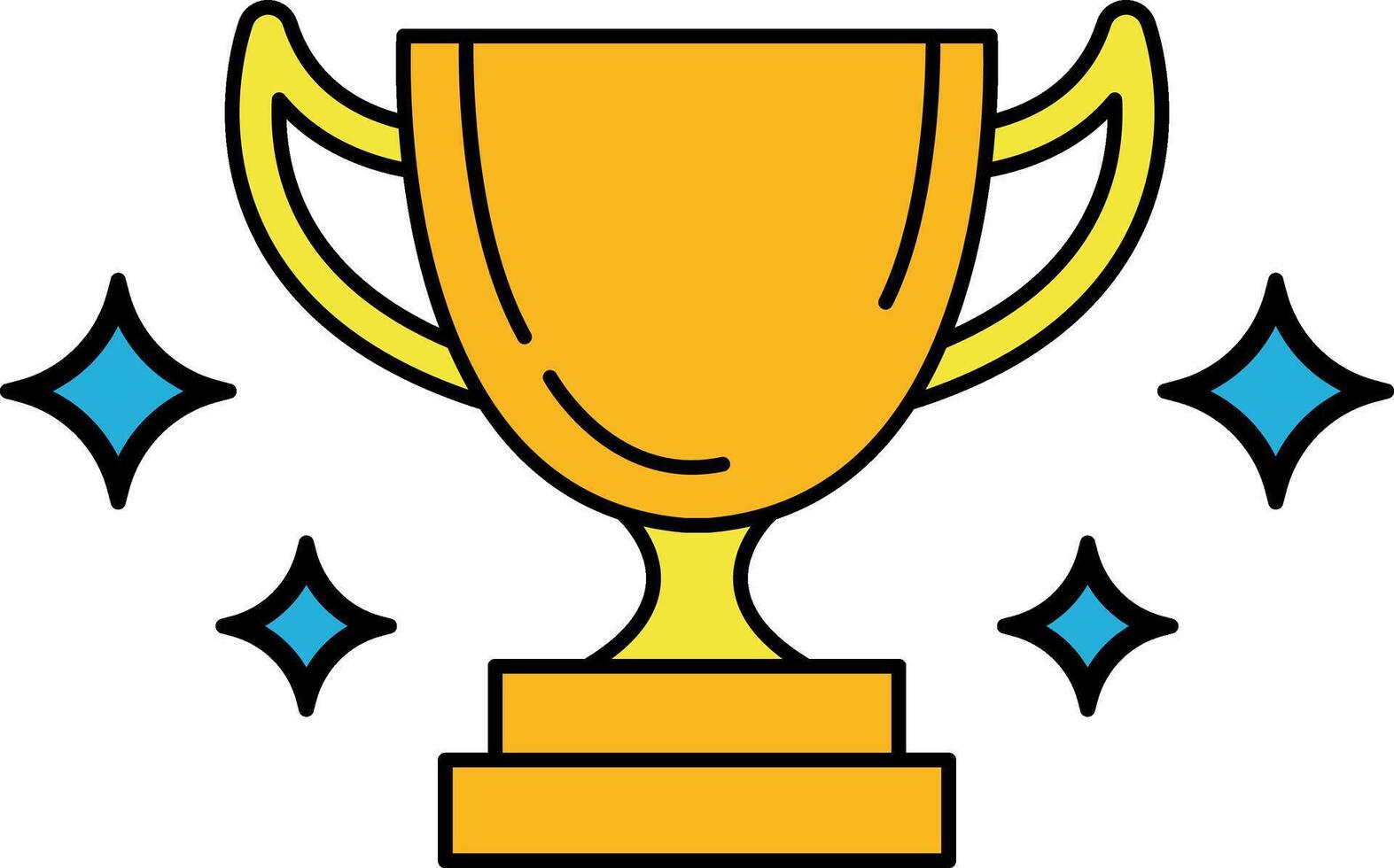 single icon of a golden trophy vector