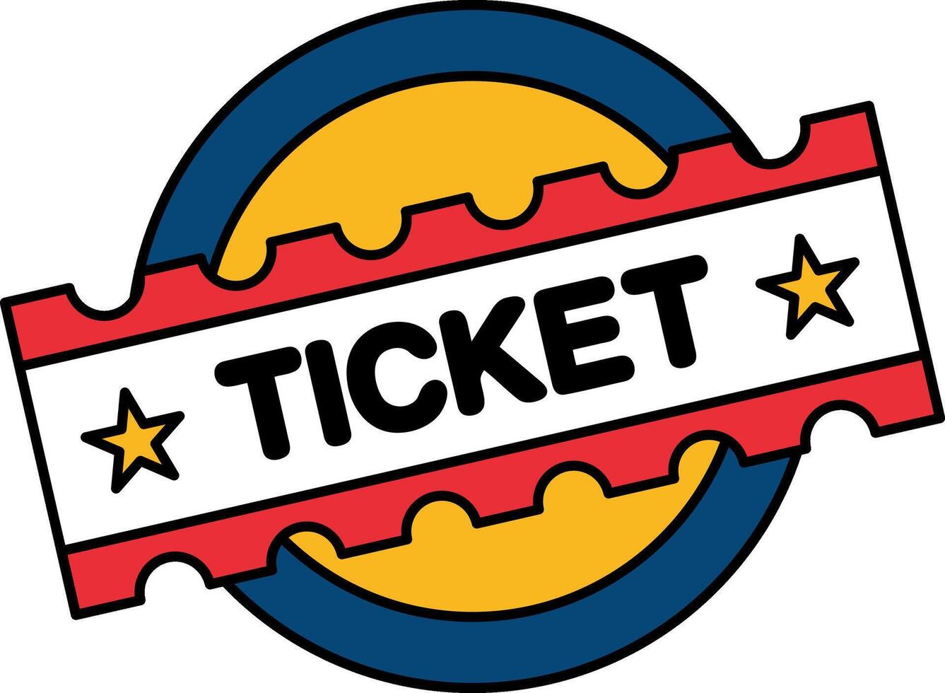 illustration icon of a Muay Thai ticket vector