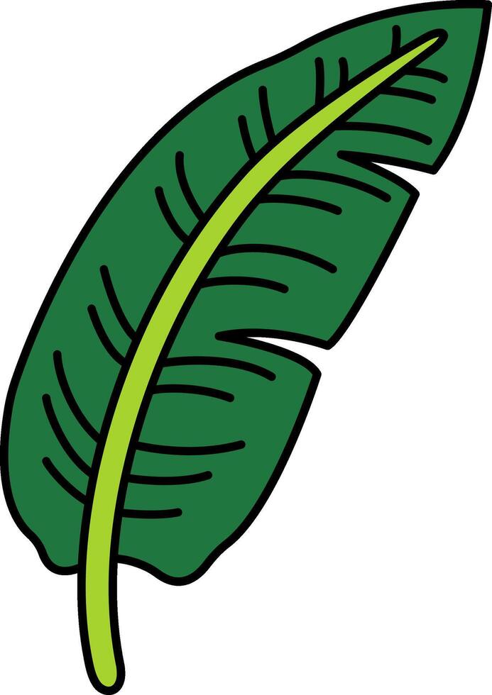single icon of banana leaf vector
