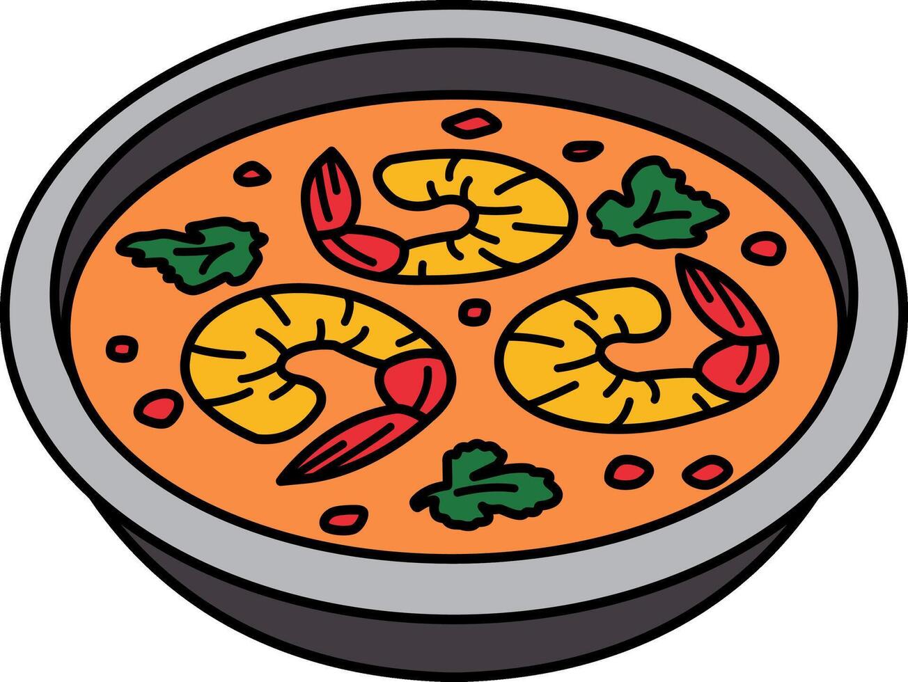 single icon of tom yum kung vector