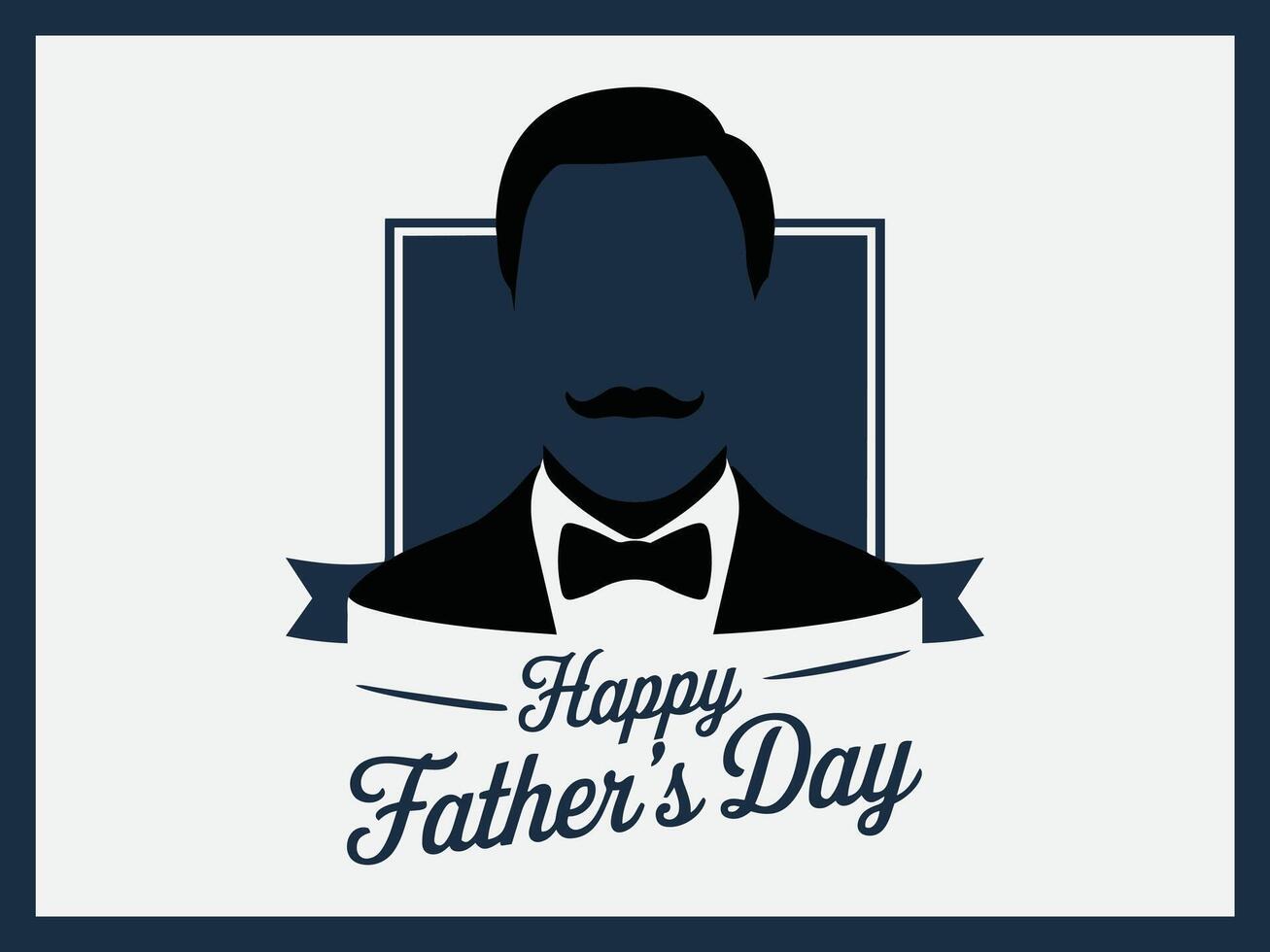 Stylish Silhouette of a Father Figure for Happy Father's Day vector
