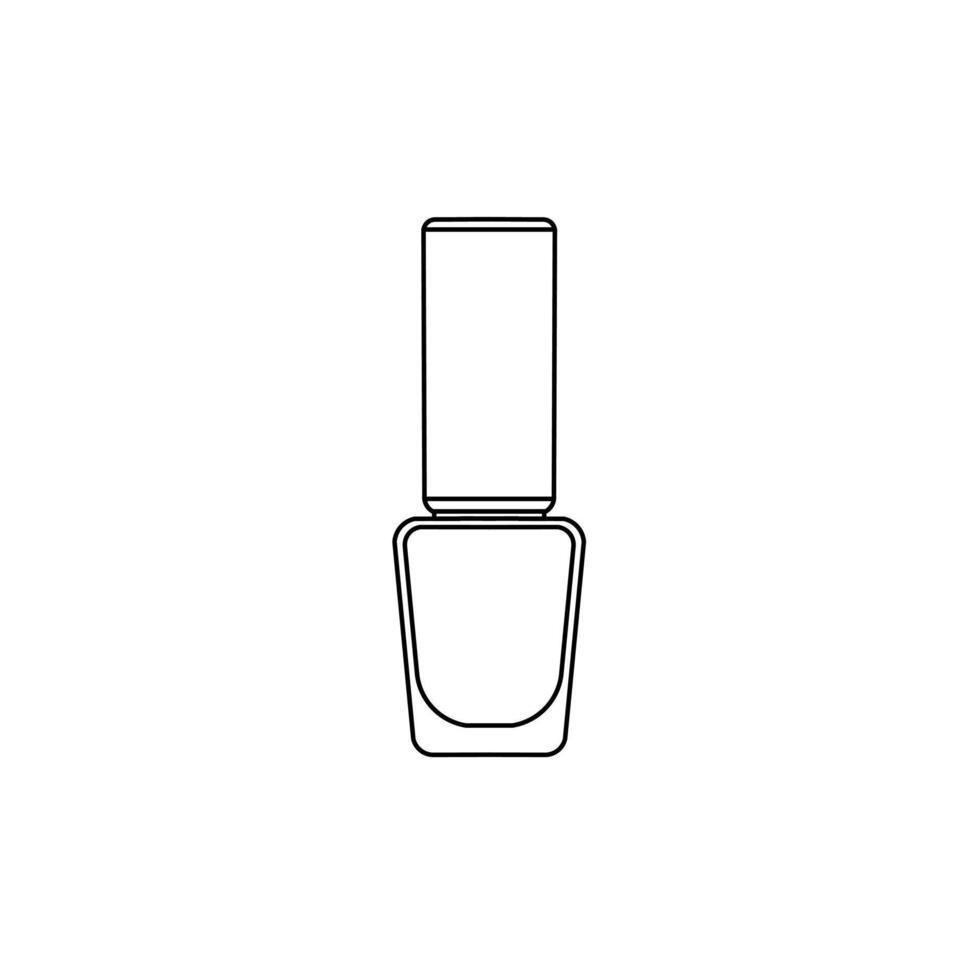 Line art nail polish tools vector