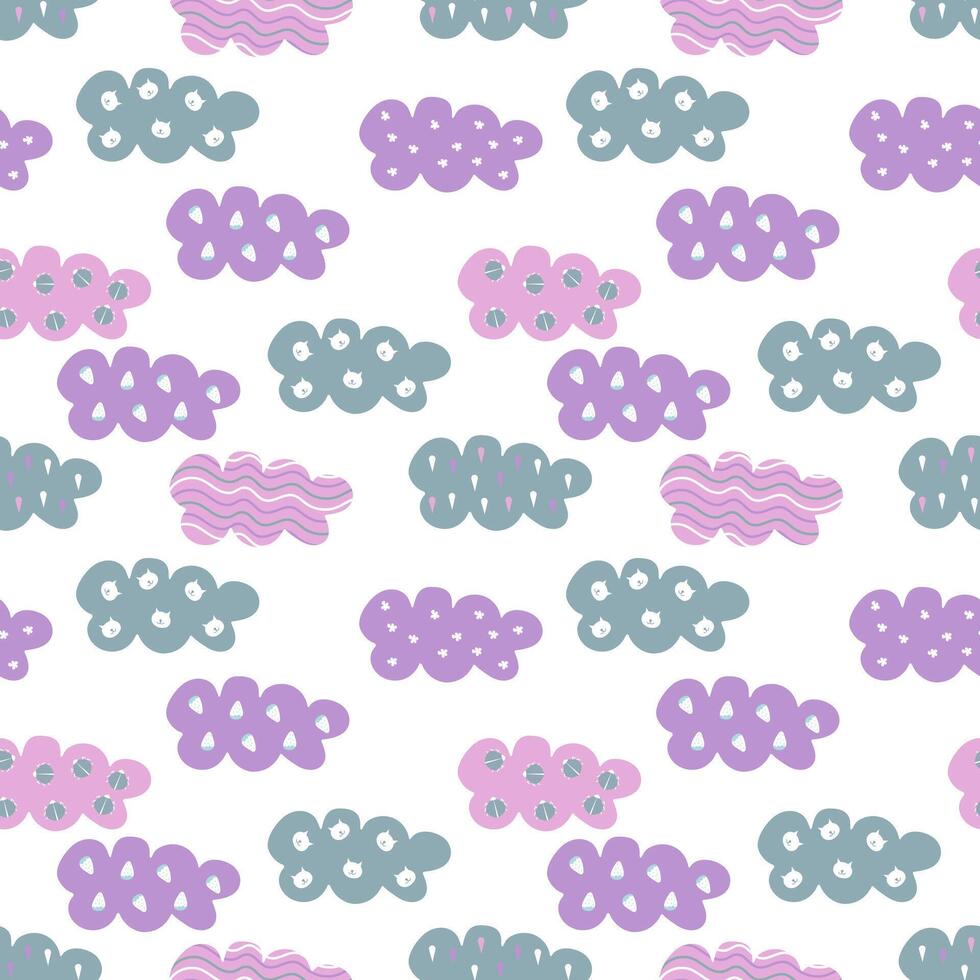 pastel cloud pattern vector