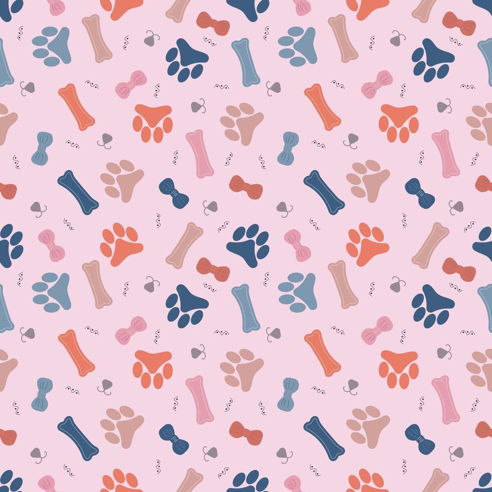 dog paw pattern vector