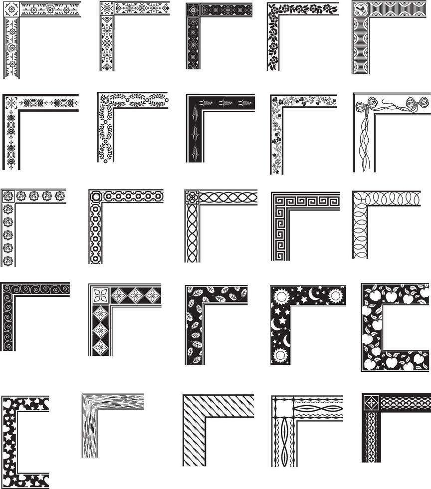 a set of decorative borders and frames vector