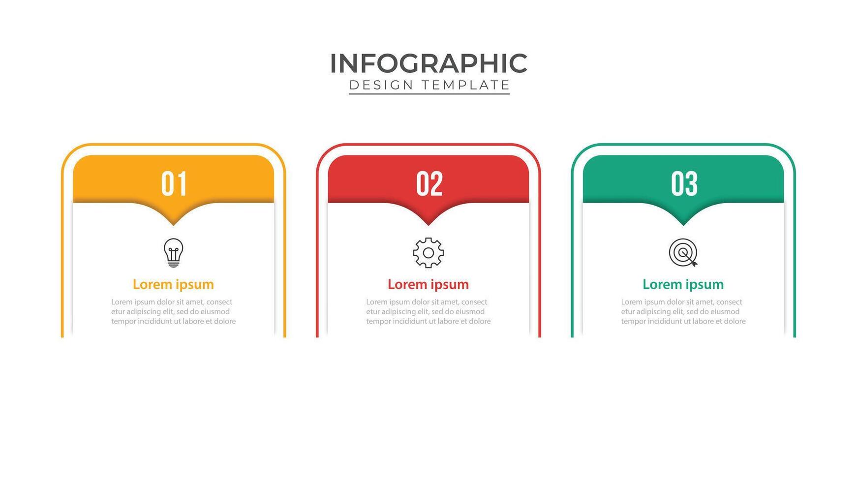 Business infographic template 3 options, steps or processes. vector