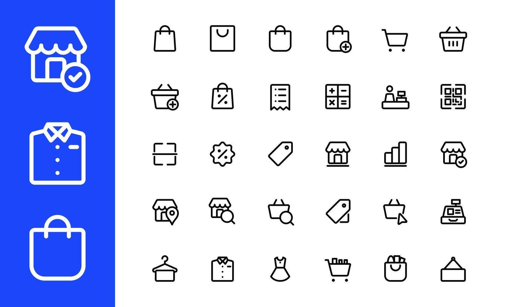 E commerce icon set. Online shop and retail icon collection. vector