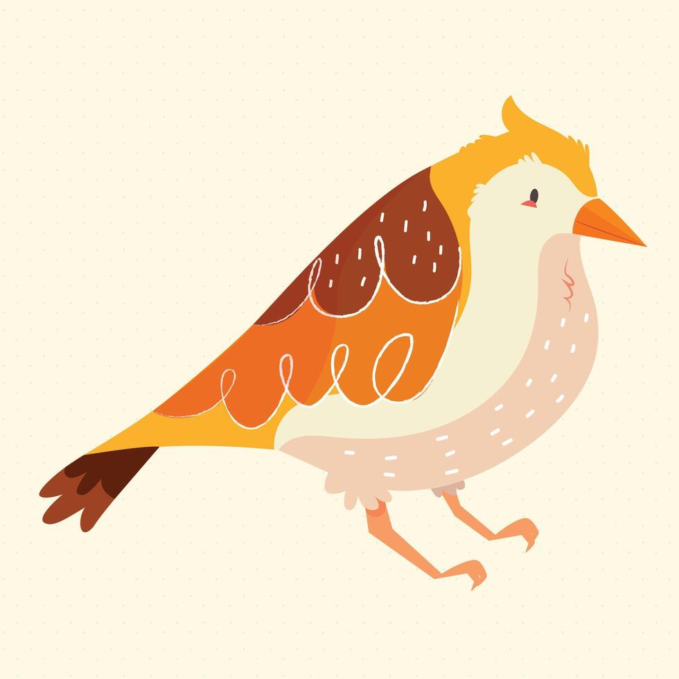 A Colorful Bird with a Scarf vector
