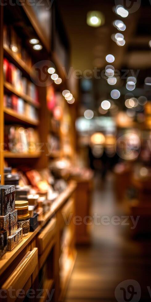 Colorful display of products in a cozy shop setting photo