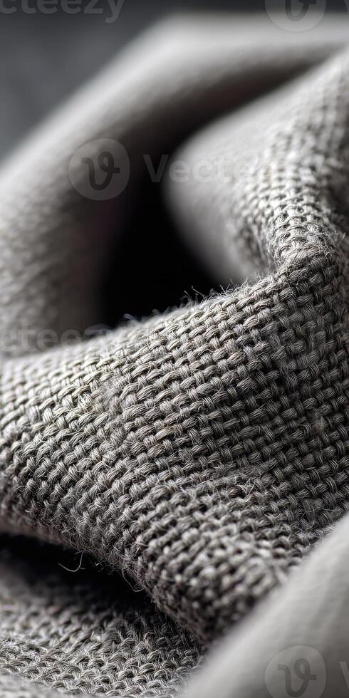 Close-up view of textured fabric showcasing intricate weaving patterns photo