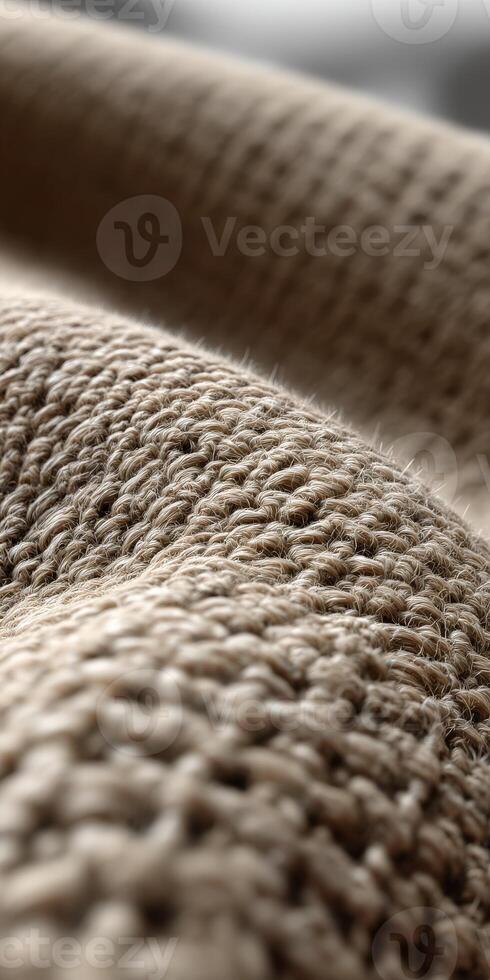 Soft woven fabric background showcasing intricate texture patterns photo