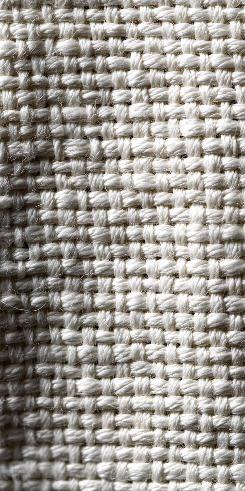 Fabric texture showcasing intricate weave in soft neutral tones photo
