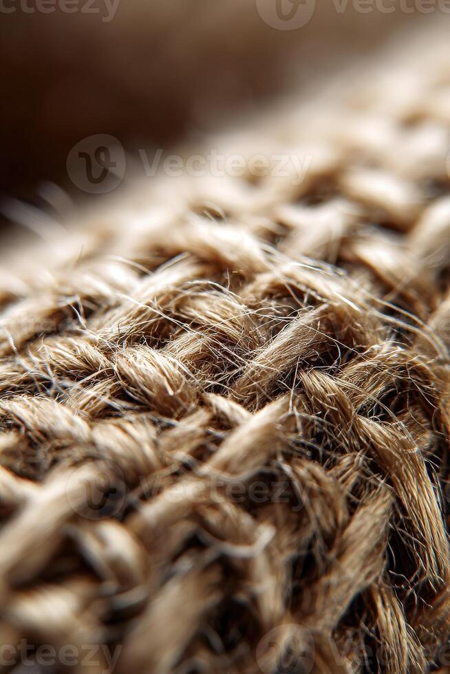 Close up view of woven fabric showcasing natural texture and detail photo