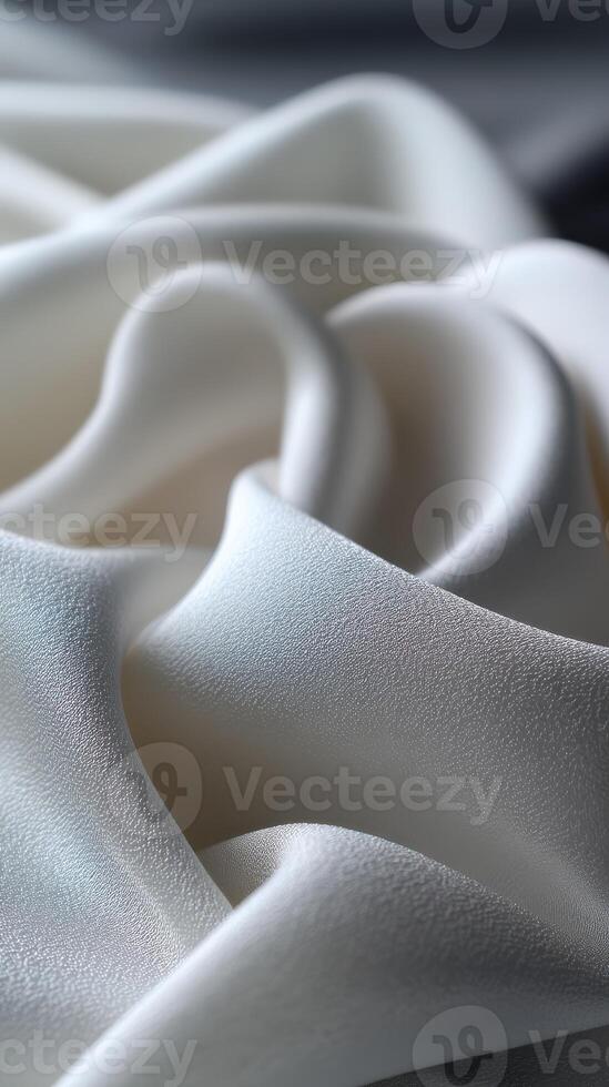 Soft fabric draping elegantly on a textured surface in natural light photo