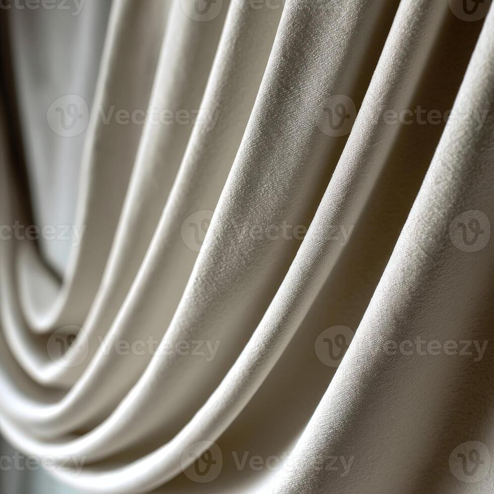 Soft fabric draping elegantly against natural light in a cozy setting photo